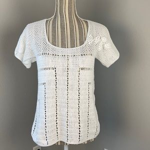 White Knit Blouse